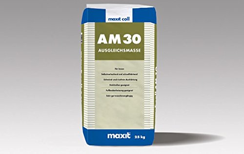 maxit coll AM 30 - Ausgleichsmasse | 25kg | selbstverlaufende Bodenausgleichsmasse für 2-30mm | schnellhärtend, polymermodifiziert, selbstnivellierend | für Innen von qdwq-US