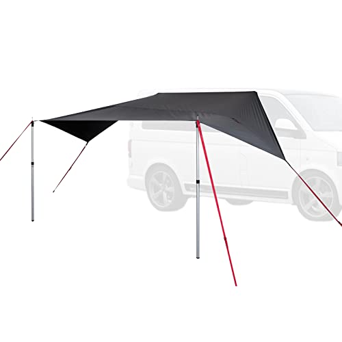 qeedo Motor Tarp Bus Sonnensegel mit UV-Schutz (UV80) & Dark-Coating, Keder; Bänder oder Saugnapf-Montage - Passt für: Camper, Campingbus, Wohnwagen von qeedo