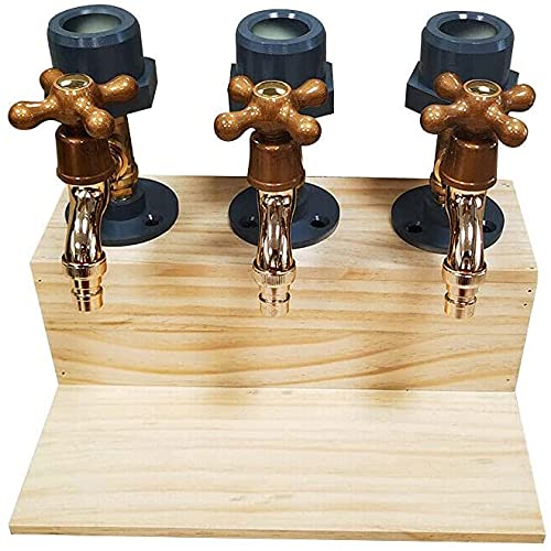 qiuqiu Whisky-Holz-Spender Mit Wasserhahn, Trinkbrunnen Aus Holz, Getränkespender Für Bar- Und Saftgetränke Bier Whisky-Spender (EIN Kopf)-C von qiuqiu