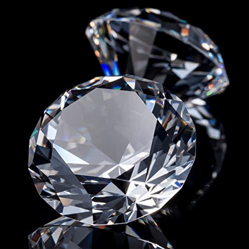 quiodok 30 Stück Deko Diamanten 20mm Klare Kristall Glas Diamant Dekosteine Decorative Diamonds Glas Deko Diamanten für Hochzeit Gunst Tabelle Mittelstück von quiodok