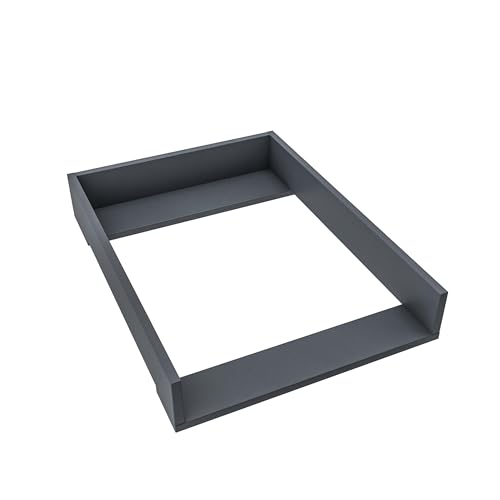 regalik Wickelaufsatz für Hemnes 500 IKEA 72cm x 50cm - Abnehmbar Wickeltischaufsatz für Kommode in Graphit - Abgeschlossen mit ABS Material 1mm von regalik