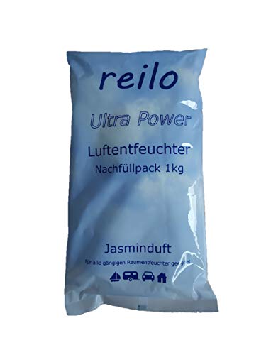 10x 1kg Ultra Power "Jasminduft" Luftentfeuchter Granulat (Calciumchlorid) im Vliesbeutel, Nachfüllpack für Raumentfeuchter von reilo
