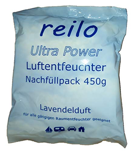 24x 450g Ultra Power "Lavendelduft" Luftentfeuchter Granulat (Calciumchlorid) Flakes im Vliesbeutel - Nachfüllpacks zum Staffelpreis von reilo