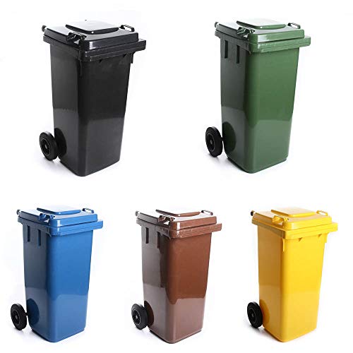 Mülltonne Müllbehälter 120L mit Deckel 2 Rad Behälter Abfalltonne 5 Farben (Rot) von rg-vertrieb