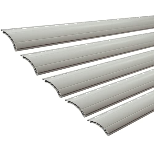 5 x Rollladenpanzer Lamelle Profil Ersatz für Rollladen Rolladen Ersatzlamelle in Mini oder Maxi, Farbe: grau, weiß oder beige (grau [47], K52B - 149cm) von rolllra