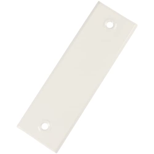 Abdeckplatte ohne Gurtloch mit Lochabstand 13,5cm weiß lackiert von rolllra