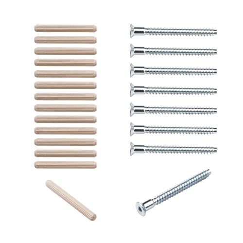 Reparatur-Set/Ersatzteil-Set passend für IKEA KALLAX 2x2 Regal - Schrauben (#104321) und Holzdübel (#101339) von rudis-spareparts