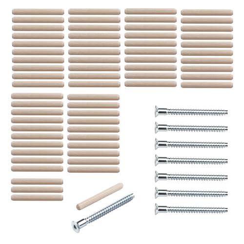 Reparatur-Set/Ersatzteil-Set passend für IKEA KALLAX 5x5 Regal - Schrauben (#104321) und Holzdübel (#101339) von rudis-spareparts