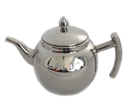 Design Edelstahl Teekanne oder Kaffeekanne mit Sieb und Deckel 1 Liter Чайник von rukauf