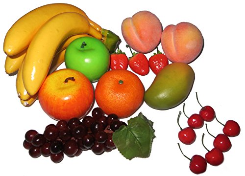 rukauf Deko Früchte Mix künstlich 18 Stück Fruits Set von rukauf