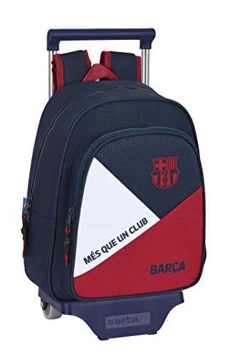 FC Barcelona Safta Kinderrucksack mit Trolley Safta 705, 270 x 100 x 330 mm, Blau/Weiß/Granatrot, Einheitsgröße von safta