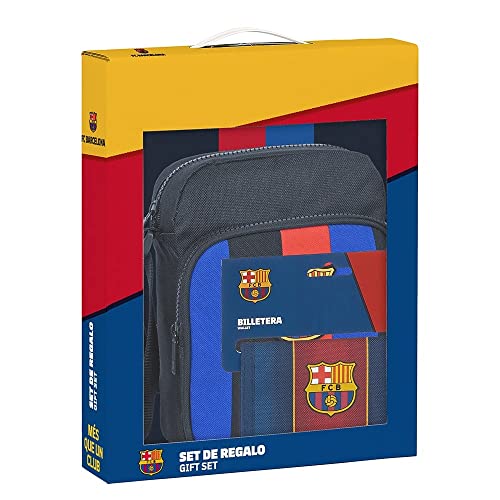 safta Unisex Kinder F.C FC Geschenkset Barcelona 1ª Mannschaft 22/23, 280 x 60 x 350 mm, Marineblau und Granatrot von safta