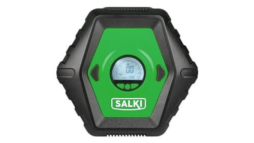 SALKI ALLinONE INFLATOR | Compresor de Aire Portátil Multifuncional, Inflador de Ruedas para Coche y Bicicleta - Incluye Múltiples Boquillas, Batería 2.000 mah (x3) von salki