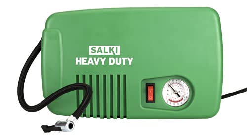 Heavy Duty-AC 230 SALKI Luftkompressor - Miniatur-Luftpumpe mit 230V-Haushaltsleistung, integriertes Düsenfach, professioneller Einsatz von salki