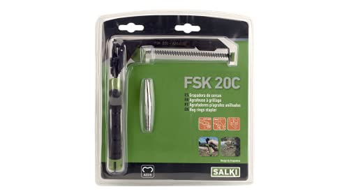 Zangenhefter mit Lader FSK20C SALKI - Zangenhefter mit eingebautem Drahtschneider bis zu 3 mm Stärke, kompatibel mit Ringklammern Ω20 und HR22 von salki