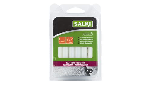 SALKI Heißklebebalken - 12 Stück Heißsilikon mit 12mm Durchmesser Universell einsetzbar. Farbe Weiß von salki