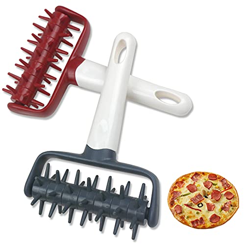 Pizza Dough Stipproller Pizzateig-Roller Pizza Roller Docker Pizza Teig Roller Für Kuchen Pizza Keks DIY Backwerkzeuge Kuchen Brot, 2 Stück von scalingscal