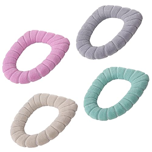 Toilettensitzbezug Waschbar Toilettensitzabdeckung Pads WC Sitzbezüge WC Sitzkissen WC-Sitze WC Sitz Pad Toilet Seat Cover Plüsch Toilettensitzbezüge für Badezimmer,Weich und Warm,Waschbar,4 Stück von scalingscal