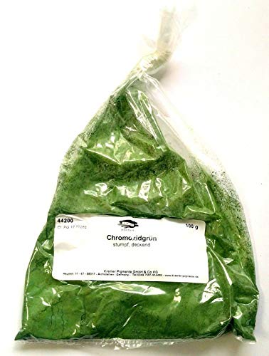 Chromoxid-Pulver 100g Beutel (Chromoxidgrün, stumpf, 0,3 µm, PG 17) von scherenkauf