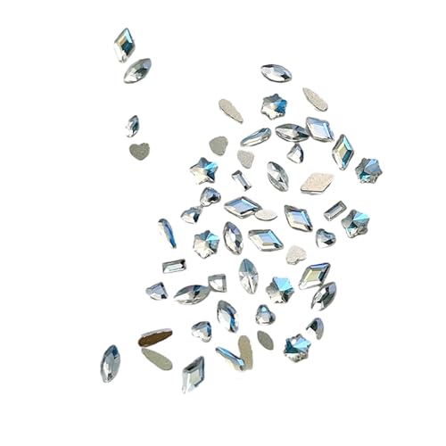 Nagel-Strasssteine, flache Rückseite, kleine Nagelanhänger, 3D-Kristall, Nagelkunst, Schmuck, DIY-Nageldekoration, 100 Stück von seluluory