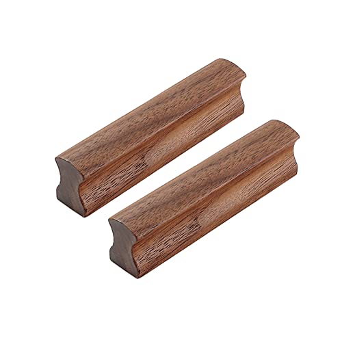 2X Natur Holz Schubladenknöpfe, Küchengriffe Holzgriffe Massiver Griff Bogengriffe Modernes Türgriffe Schrank für Schublade Schuhkarton Schranktür (hole distance 64mm) von sgxxkj123