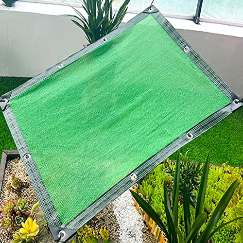 Grünes Sonnensegel Outdoor Sonnenschutz Schattenmarkise 65% UV-Schutz Schattiernetz Garten Terrasse Leicht und Atmungsaktiv mit Ösen und Verstärktem Rand Schattennetz (1x2m/3.28x6.56ft) von sgxxkj123