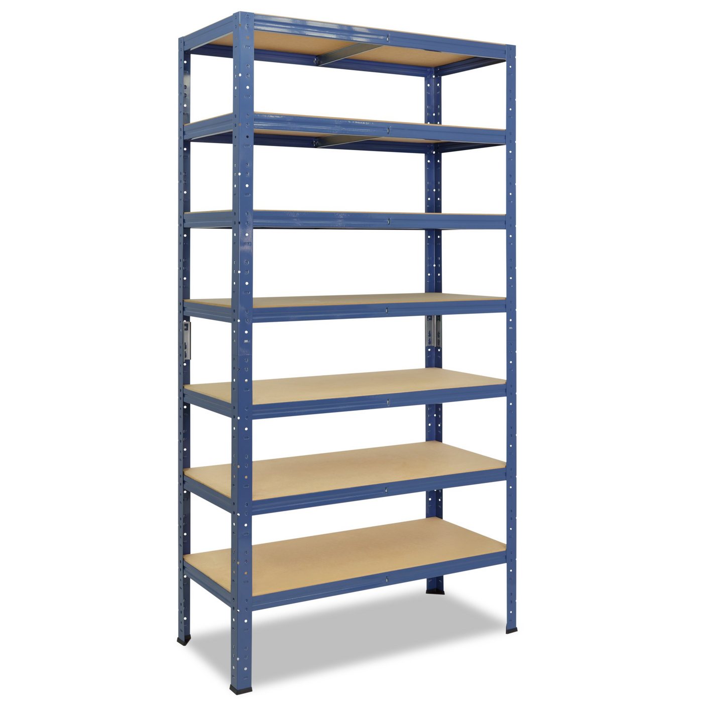 shelfplaza Schwerlastregal HOME, 180x40x30cm blau, Metallregal mit 7 Böden, als Kellerregal, Garagenregal, Werkstattregal oder Lagerregal, Steckregal Metall mit 125kg Tragkraft von shelfplaza