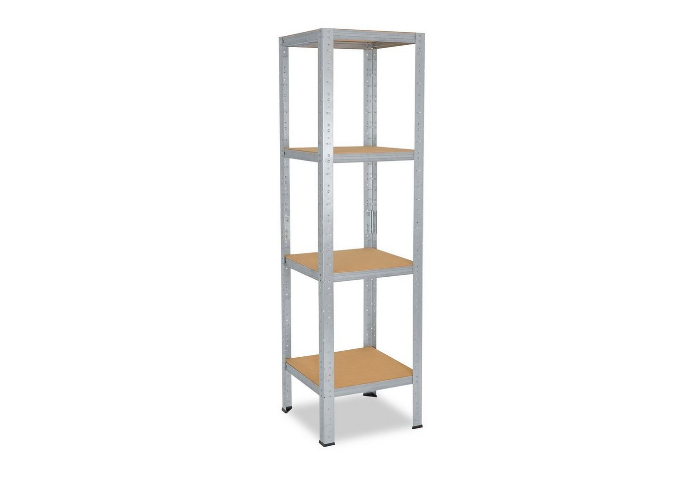 shelfplaza Schwerlastregal HOME, 200x60x60cm verzinkt, Metallregal mit 4 Böden, als Kellerregal, Garagenregal, Werkstattregal oder Lagerregal, Steckregal Metall mit 175kg Tragkraft von shelfplaza