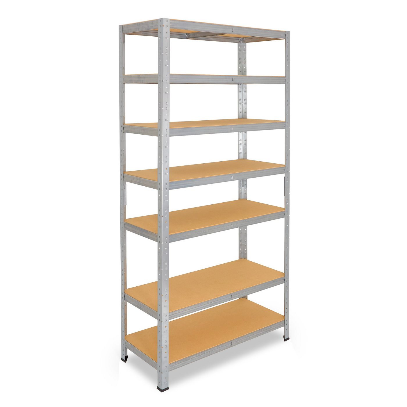 shelfplaza Schwerlastregal HOME, 230x120x45cm verzinkt, Metallregal mit 7 Böden, als Kellerregal, Garagenregal, Werkstattregal oder Lagerregal, Steckregal Metall mit 125kg Tragkraft von shelfplaza