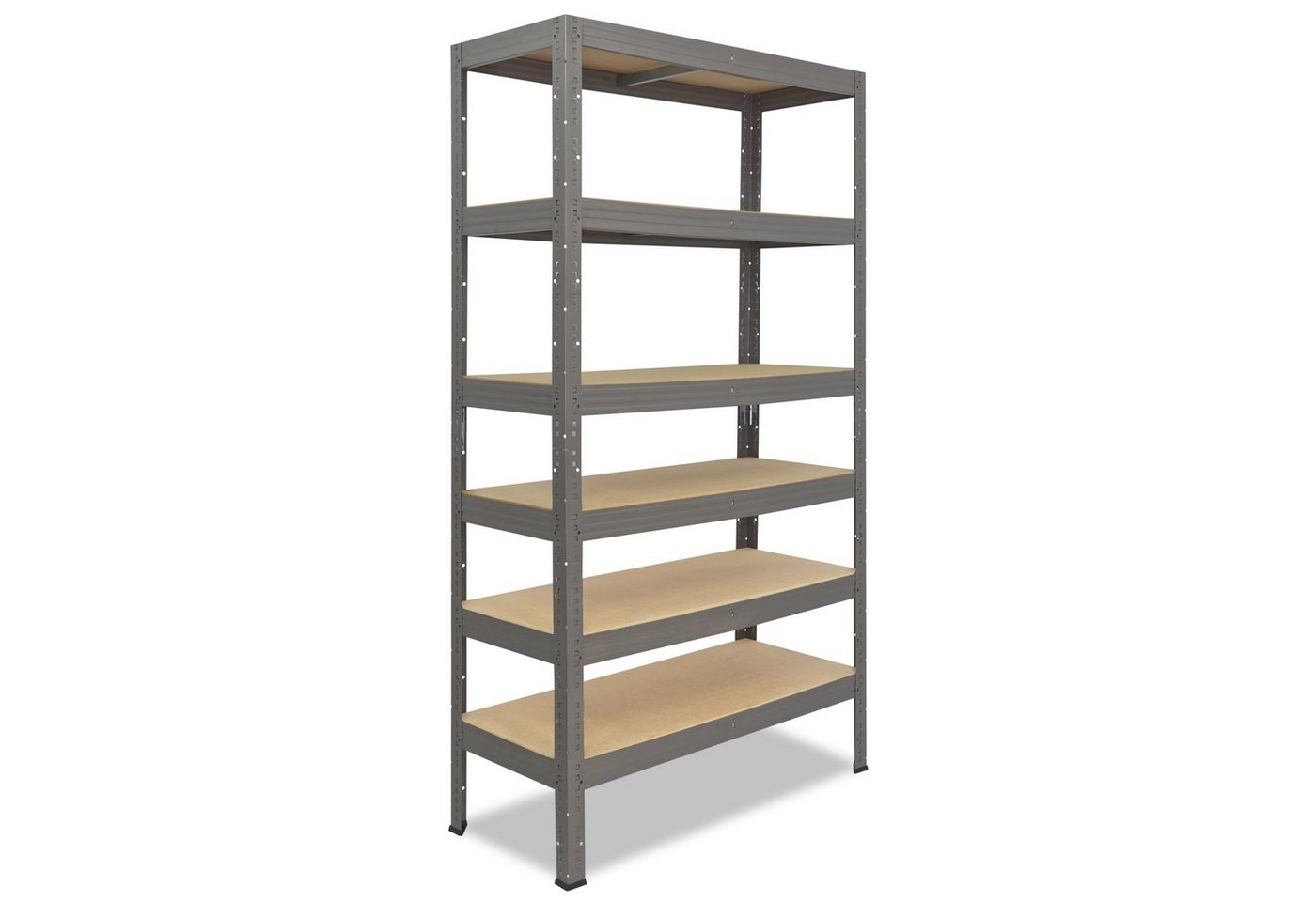 shelfplaza Schwerlastregal PROFI, 200x70x45cm grau, Metallregal 6 Böden mit je 166kg Tragkraft, als Kellerregal, Garagenregal, Werkstattregal & Regal Lagerregal, Steckregal Metall Regale von shelfplaza