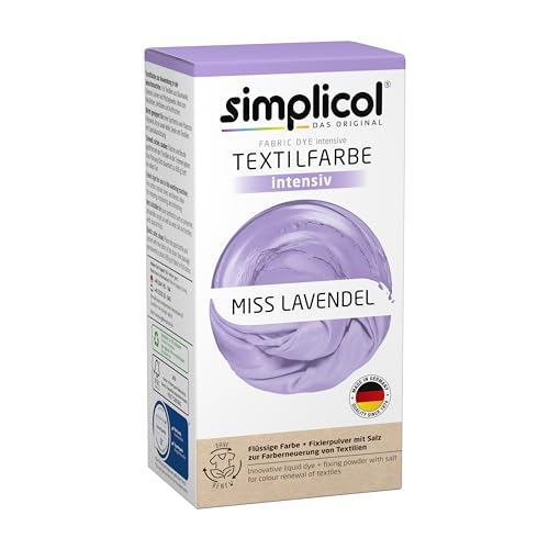 simplicol Textilfarbe intensiv, Miss Lavendel 1027249, Einfaches Färben in der Waschmaschine, All-in-1 Komplettpackung, 1 Pack von simplicol