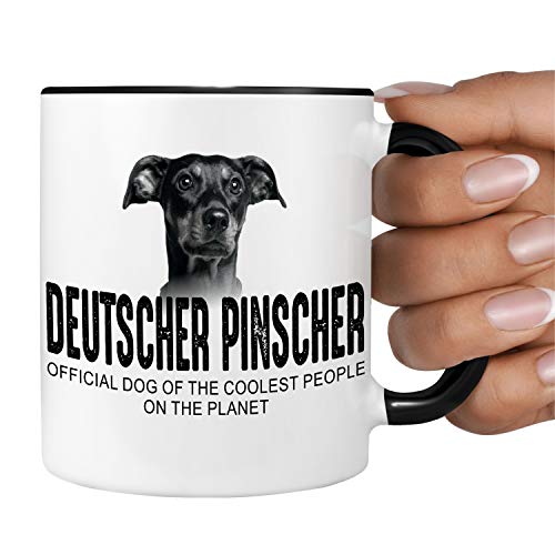 Deutscher Pinscher Hund Official Dog cool Tasse Kaffee lustig Kaffeebecher happy Design von siviwonder