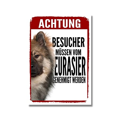 Eurasier Genehmigung Dog Schild Spruch Türschild Hundeschild Warnschild von siviwonder