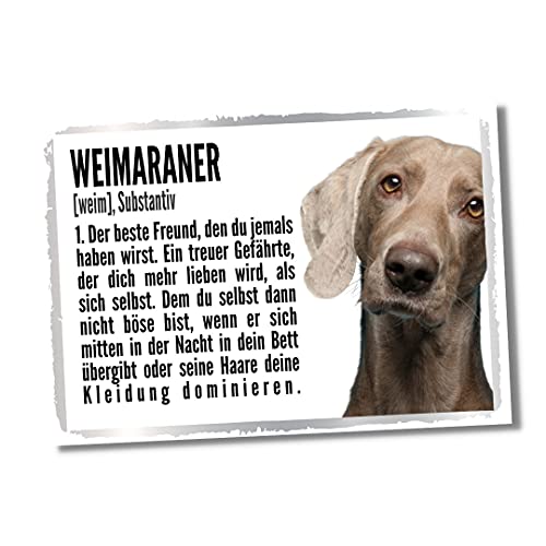 Weimaraner Duden Hund Dog Schild Spruch Türschild Hundeschild Warnschild Fun von siviwonder