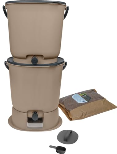 Bokashi Essential Komposter 2 Stück 15,3 l + 1 kg von Brain + 1 Base-Capuccino von skaza Exceeding Expectations.
