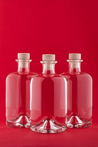 3,4,6 oder 10 x 500 ml leere Glasflaschen Apotheker HGK Weinflasche Schnapsflasche Essig Öl Glasflaschen 0,5 Liter l Nr 1 von slkfactory (4 Stück) von slkfactory