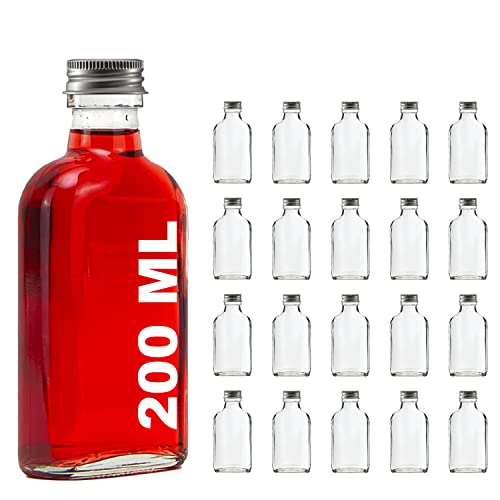slkfactory 20 Leere Glasflaschen 200ml Tasche mit Schraubverschluss zum selbst Abfüllen 0,2 Liter von slkfactory