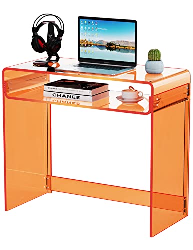 solaround Acryl Schreibtisch Laptop Workstation Studie Tisch Home Office Konsole Tisch Eingang Tisch Dekor (Orange) von solaround