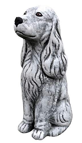 stoneandstyle Steinfigur Hund CockerSpaniel Afghane, Frost- und wetterfest bis -30°C, massiver Steinguss von stoneandstyle