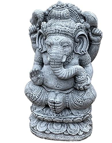Stone and Style Steinfigur Ganesha 12,1 kg frostfest Steinguss massiv von stoneandstyle