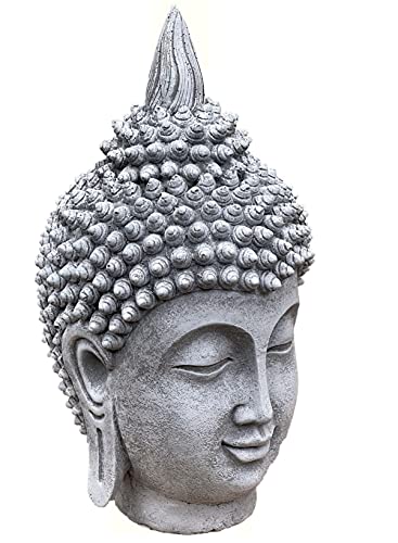 stoneandstyle Buddha Shiva Kopf frostfest Steinguss massiv ca.8,4 kg massiv von stoneandstyle