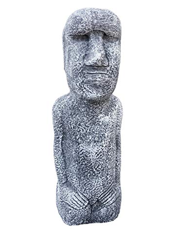 stoneandstyle Steinfigur Osterinsel Statue, frostfest bis -30°C, massiver Steinguss von stoneandstyle