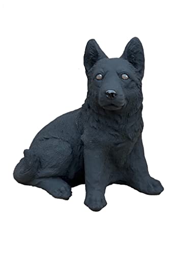 stoneandstyle Steinfigur Schäferhund schwarz frostfest von stoneandstyle