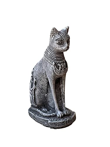 stoneandstyle Steinfigur kleine Katze Bastet Göttin frostfest Steinguss von stoneandstyle