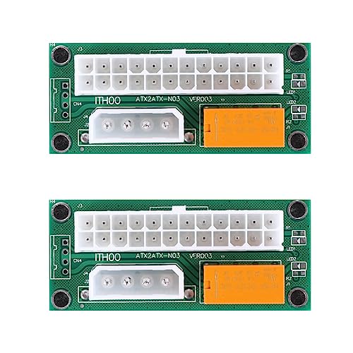 sunmin 10 Pack Dual PSU Multiple Power Netzteil Adapter, Add2Psu ATX 24 Pin zu Molex 4Pin Anschluss für BTC Miner von sunmin