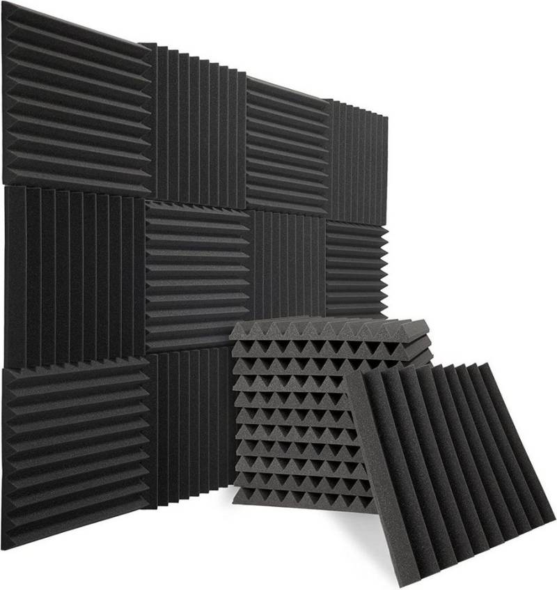 sunnypillow Akustikplatte Akustikschaumstoff Schalldämmmatten zur effektiven Akustik, 1 Stück, 50x50x2.5cm von sunnypillow