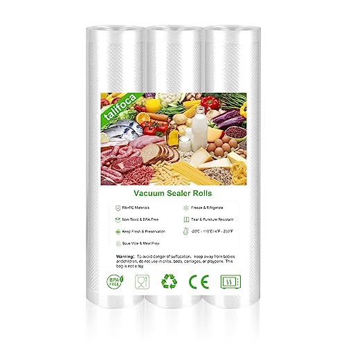 Vakuumierbeutel Lebensmittel Vakuumbeutel Vakuumierfolie Beutel-3 Rolle 28 x300cm Profi-Folienbeutel Folie fuer Folienschweißgerät Vakuumiergerät Sous Vide Vakuumier Beutel Gefrierbeutel von talifoca