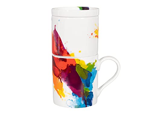 Könitz Coffee for One Colour flow 350ml. Kaffeebereiter aus Porzellan mit Filter aus Edelstahl. Stilvolle Kaffeemaschine für 1 Person von tea4chill