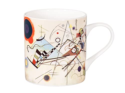 tea4chill Könitz Kaffeetasse Kandinsky Komposition 8. Teetasse 400ml, Fine Bone China Porzellan von tea4chill