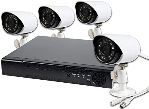 TEMPO DI SALDI Kit Videoüberwachung 4 Kanäle Infrarotkameras DVR Netzteil Verlängerungskabel von tempo di saldi